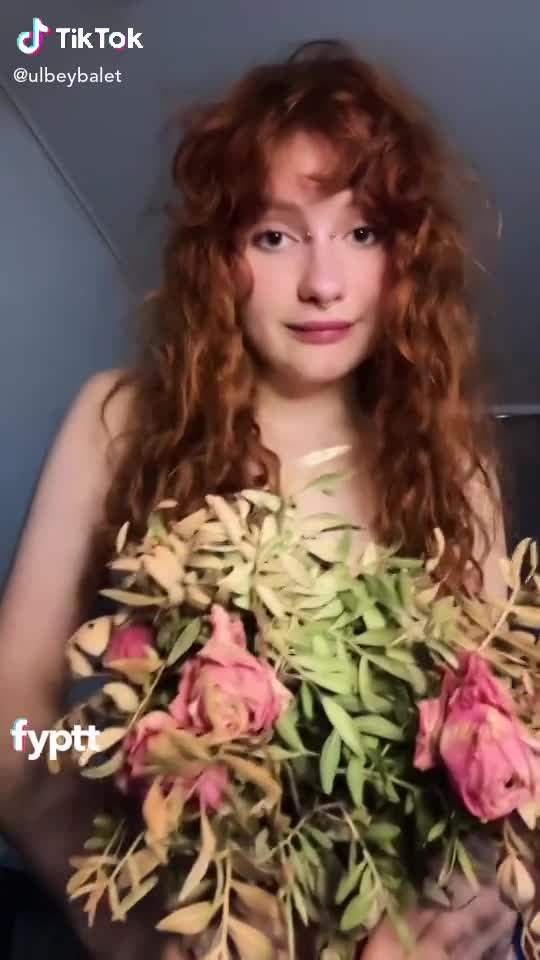 Beautiful girl playing with her naked body on NSFW TikTok