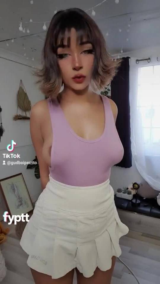 Busty Gigi playing with her massive Tits on NSFW TikTok